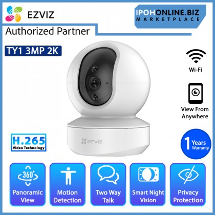 EZVIZ TY1 2K 3MP H.265 Smart Wi-Fi Pan & Tilt CCTV Camera CS-C6N-C0-2C3WF